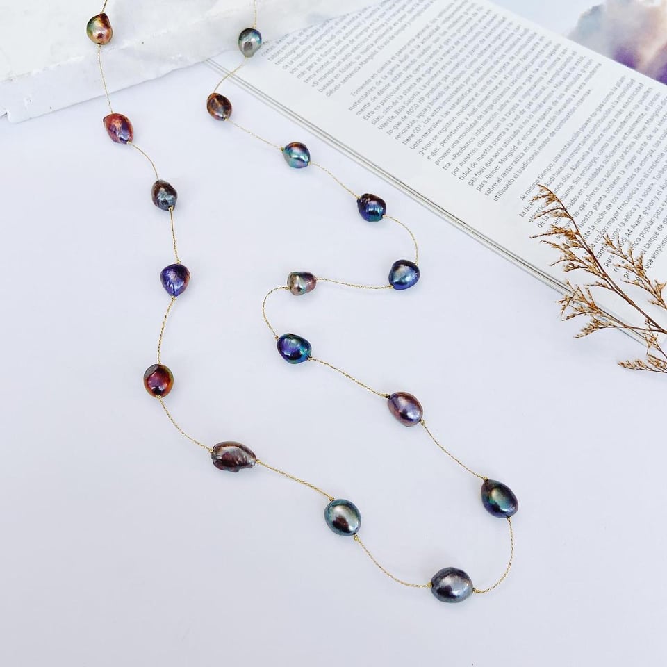 Collar de Perlas Barrocas Colores