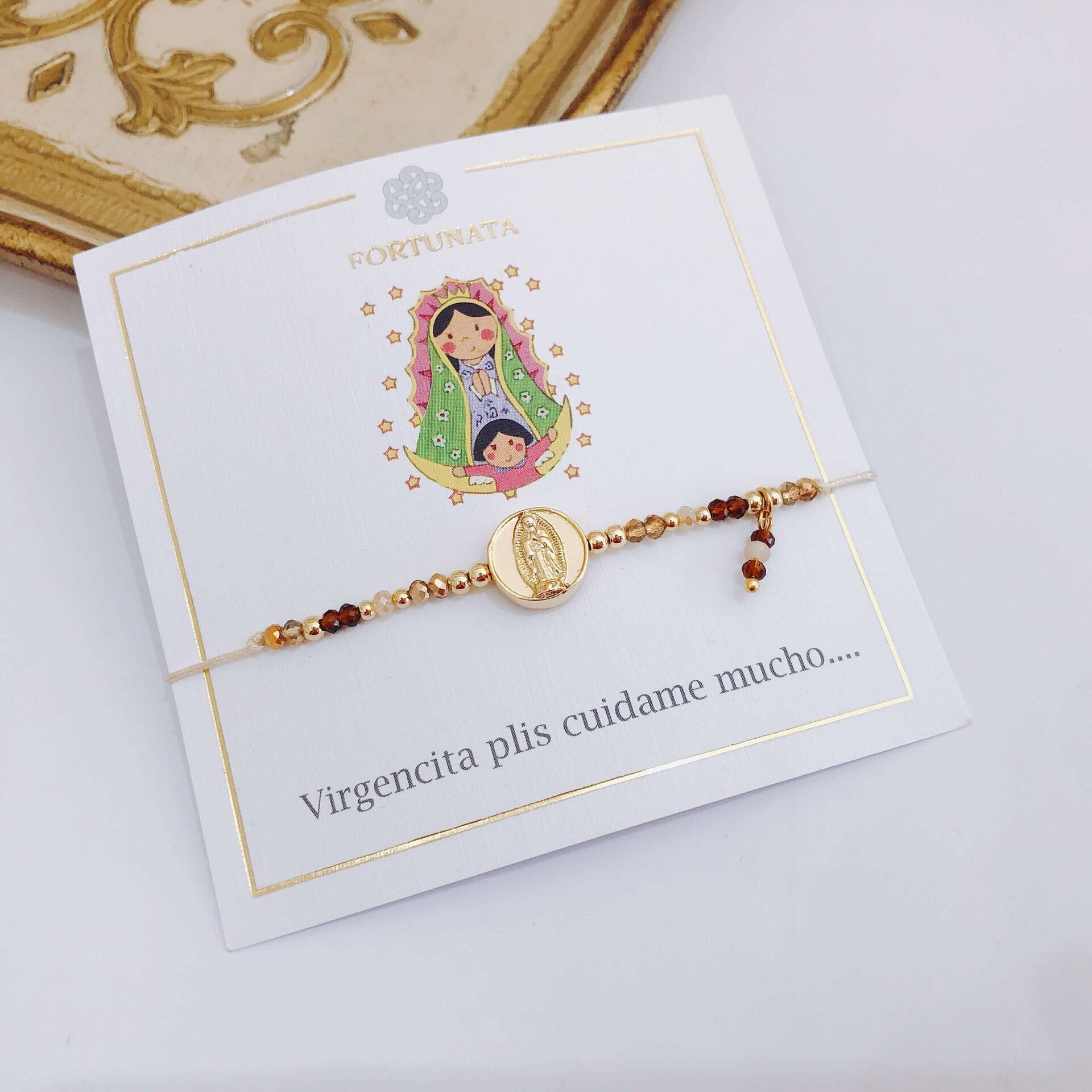 Pulsera Macrame de Virgencita